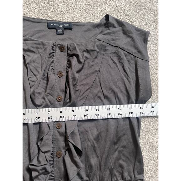 Banana Republic 100% Silk Dress Womens Small Gray Sleeveless Career Stretchy - Picture 9 of 12